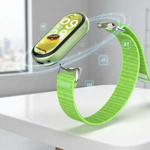 Bracelet magnétique NFC en acier inoxydable pour <span class=keywords><strong>Mi</strong></span> <span class=keywords><strong>Band</strong></span> <span class=keywords><strong>8</strong></span> 9 10, ceinture en nylon souple pour montre connectée, ajustement facile avec fermeture magnétique - Product Image 2