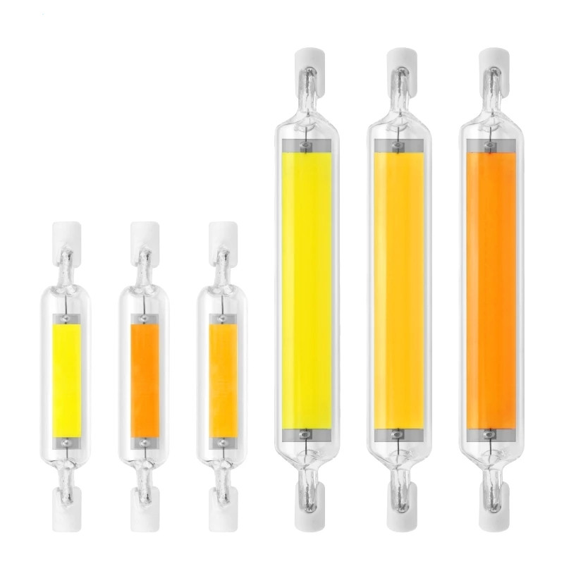 R7S LED 78 мм 5 Вт 8 Вт R7S Точечный светильник 118 мм 10 Вт 20 Вт 220 в 230 в 240 В монолитный блок светодиодов лампочка стеклянная трубка Замена 30 Вт 50 Вт 100 Вт галогенная лампа освещение