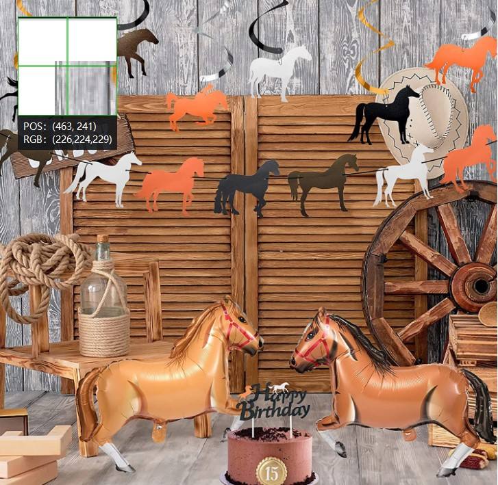 Cheval D'équitation Cheval Joyeux Anniversaire Bannière Latex Gâteau Cupcake Toppers Cheval Fête Décoration Garçons