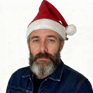 قبعة سانتا كلوز الكلاسيكية للبالغين قابلة لإعادة الاستخدام ومتينة مصنوعة من الفرو الصناعي المخملي تناسب الجميع - Product Image 3