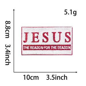 Patchs thermocollants brodés en polyester avec phrases religieuses et textes anglais pour chaussures, chapeaux et vêtements - Product Image 6