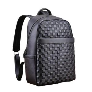 Sac à dos d'affaires à la mode en cuir de vachette véritable de première couche pour hommes, conception transfrontalière en PU de grande capacité pour ordinateur - Product Image 2