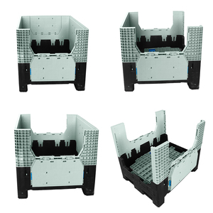 Large euro Stacked and foldable plastic pallet bin price