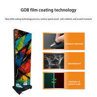 Layar Video LED Lipat JL Ultra Slim P2.5 Full Color, Poster Display Portabel Aluminium Kustom untuk Luar Ruangan, Pusat Perbelanjaan
