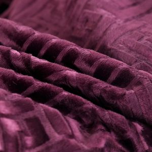 FY patrones de traste chino franela quemada polar diseño de moda suave cálido lujo púrpura oscuro manta Raschel Manta - Product Image 4