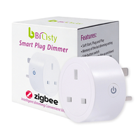 Prise intelligente mini Zigbee 200W Royaume-Uni, variateur de lumière 1 canal, Plug and Play, compatible 2MQTT, Home Assistant, Google Assistant, commande vocale
