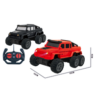 LK Toys Camionnette tout-terrain électrique télécommandée 27 MHz 4 canaux à 6 roues avec portée de 8 à 16 m, prête à l'emploi