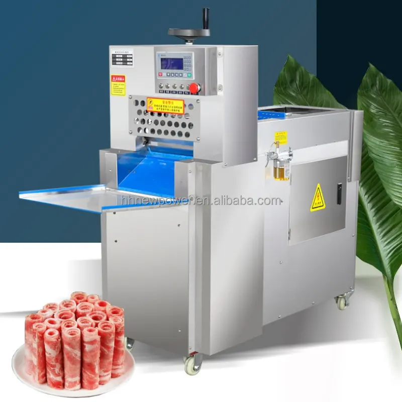 Hoàn toàn tự động đông lạnh thịt Slicer tự động đông lạnh thịt máy cắt đông lạnh thịt bò Máy cắt trên bán