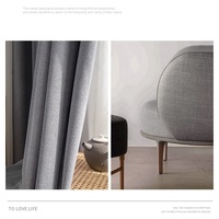 Rideaux occultants doux ZSTARR, décoration de fenêtre de luxe avec tissu en polyester aspect coton et lin pour le salon et la chambre