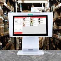 Venta al por mayor 15,6 pulgadas Touch Dual Screen Pos System Todo en uno Windows PC Caja registradora Facturación Pos Terminal para negocios