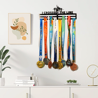 Support de Présentation de Médailles en Métal Personnalisé pour Sports, Marathon, Football, Course à Pied – Présentoir Mural pour Médailles