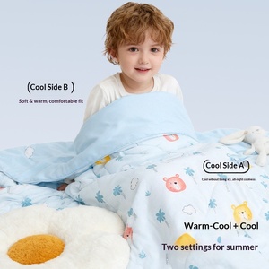 Couverture Bébé Mignonne en Tissu Rafraîchissant Q-Max Premium, Imprimé Personnalisé, Couette d'Été Respirante pour Tout-Petits 47x59 pouces, Fabrication OEM ODM - Product Image 2