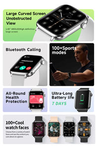 Montre intelligente ZongX V82 avec GPS et appels Bluetooth, fréquence cardiaque, modes sportifs multiples, notifications, cadrans de montre personnalisés pour Android et iOS - Product Image 4