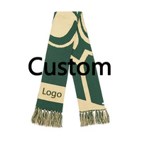Écharpe de mode avec logo personnalisable - Double couche avec frange à 3 couleurs, écharpe de club pour les fans