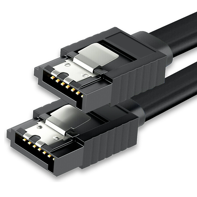 OEM for SATA Cable III 6Gbps 40CM Straight Bend HDD SSD Data Cable with Locking Latch Available in Bulk Orders