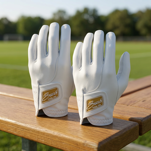 Gants de golf pour homme PM99 de qualité supérieure, en peau de mouton, antidérapants, respirants, pour la main gauche, avec fermeture à tirette, impression numérique, logo personnalisé - Product Image 3