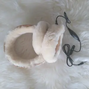 2024 High Quality Headphones Fashion Female Music Fur Earphone Winter Warmer Earmuff