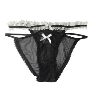 Nouvelles culottes sexy de style européen et américain pour femmes, culottes string semi-couvrantes à taille basse en maille transparente, ajustées aux hanches - Product Image 5