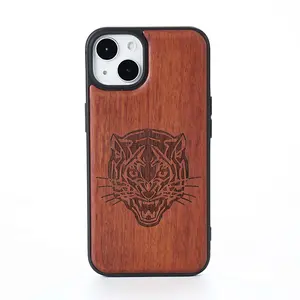 Spot Custom Logo TPU Cell Phone Shell Bamboo Wood Carved Phone Case For Iphone 11Pro MAX