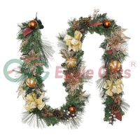 EAGLEGIFTS – guirlande de noël artificielle pour escaliers, vente d'usine, décoration de cheminée de noël, 6 pieds, pré-éclairé, vacances, pré-décoré