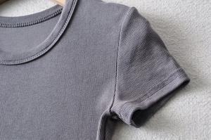 Produttore Oem maglietta personalizzata in <span class=keywords><strong>cotone</strong></span> nero 95 5 Spandex <span class=keywords><strong>Basic</strong></span> Top Tshirt da <span class=keywords><strong>donna</strong></span> Y2K Baby Tee da <span class=keywords><strong>donna</strong></span> in bianco - Product Image 5