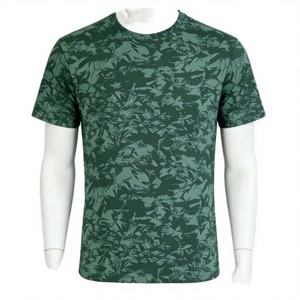 T-shirts pour hommes OEM avec logo personnalisé, effet délavé numérique, formels, unis, à manches courtes, tricotés, 100 % polyester, respirants, coupe oversize - Product Image 3