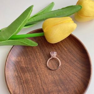 Dylam Newest S925 <b>Silver</b> Square 5A Cubic Zirconia Engagement Eternity Band Infinity <b>Statement</b> Baguette Pink Wedding <b>Rings</b> - Product Image 5