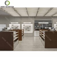 Étagères de pharmacie personnalisées, aménagements modulaires, présentoirs pour magasins médicaux, design d'intérieur professionnel pour pharmacie, décoration de magasin de soins de santé