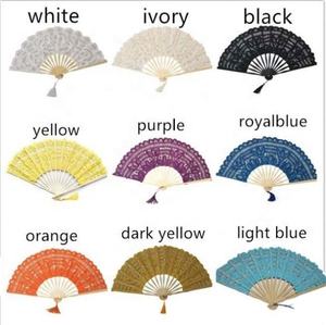 Abanico Plegable Elegante de Algodón Hecho a Mano, Abanico Vintage Retro de Encaje Blanco para Mujer, para Bodas y Ballet - Product Image 5