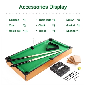 Interior Casa de piscina de bolas de juegos de mesa Mini Snooker piscina juego de mesa de billar para el regalo de los niños - Product Image 3