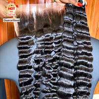 Cheveux humains vierges vietnamiens Remy de qualité 12A, vente en gros à prix d'usine, tissage de cheveux à ondulation profonde, mèches de cheveux, frontals en dentelle, fermetures