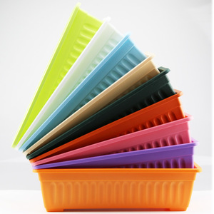 Stile di Design europeo di alta qualità plastica verdura e vasi di fiori grande quadrato <span class=keywords><strong>giardino</strong></span> esterno fioriere per uso domestico - Product Image 1