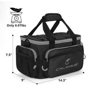 Muestra gratuita: Mochila de pesca con soporte para cañas y aparejos, bolsa ligera para guardar aparejos de pesca con funda protectora contra la lluvia - Product Image 3