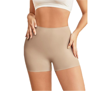 XL kadın anti-see-Through emniyet Boxer külot 3 renkler dikişsiz karın kontrol nefes buz ipek olmayan kıvırma baskılı - Product Image 1
