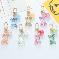 H1 Mignon Porte-clés Mini Mousqueton en Acrylique Transparent Motif Dessin Animé, Forme Chaussure, pour Bijoux, Sacs, Écouteurs et Téléphones Portables