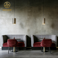 Halbrunde Gebogene Café- und Restaurant-Sitzgruppe Sofa-Möbel Tisch- und Stuhl-Set für Kaffeehäuser