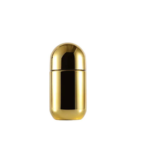 Bouteille en plastique PET de 100 ml, 175 ml, 280 ml couleur or UV avec bouchons à vis électroplaqués pour l'emballage de suppléments vitaminiques et de bonbons