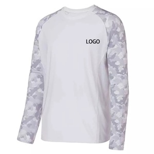 Solid Color Mens Cool Wear Moisture Wicking UV Protective <b>SPF</b> Outdoor Fishing Shirt - Product Image 4