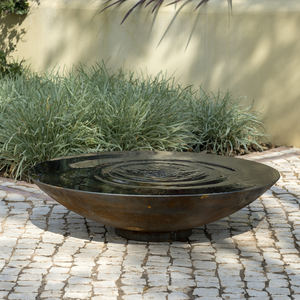 Round <strong>Steel</strong> Wood-burning Fire Pit Bowl <strong>Outdoor</strong> Corten <strong>Steel</strong> Metal Rectangular Wood Burning Rusty Fire Pit/<strong>Fireplace</strong> - Product Image 4