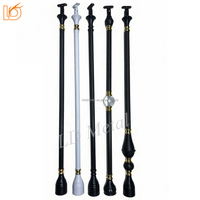 Balustre rond populaire en aluminium-magnésium blanc et noir, monté au sol, pour garde-corps d'escalier et de balcon intérieur