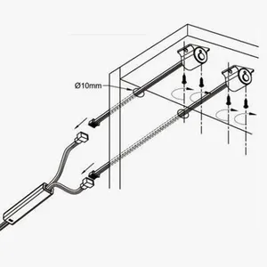 Iki algılama kafaları dc12v 24v insan vücudu sensörü kızılötesi dolap indüksiyon anahtarı için led ışık