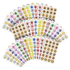 50pcs Round Self-adhesive Decorative Stickers <b>Gloss</b> Printed <b>Paper</b> Labels for Suitcase Notebook Journal Holiday Decoration - Product Image 3