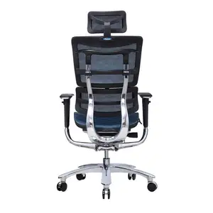 Sedia da ufficio blu sedia da ufficio ergonomica con schienale alto e comoda sedia da scrivania per computer