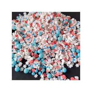 100G DIY Craft Slime Làm Polymer Đất Sét Bông Tuyết Người Tuyết Lát Giáng Sinh Polymer Sprinkles Móng Tay Nghệ Thuật Cung Cấp - Product Image 3
