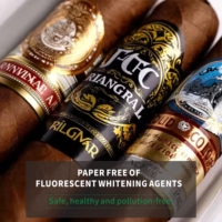 Étiquettes de bande de cigare personnalisées, gaufrage à chaud doré, découpe sur mesure, matériau papier écologique, autocollant vinyle, étiquettes de bague de cigare