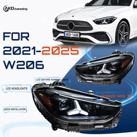 Phare avant BBA pour Mercedes-Benz Classe C W206 2021-2025, lentille de projecteur haute puissance, signal dynamique DRL, pièces automobiles