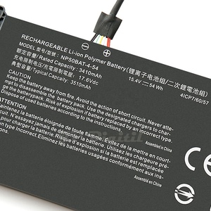 Thương hiệu mới máy tính xách tay pin 54wh 15.4V NP50BAT-4-54 Pin cho clevo np70 X17 AT22 loạt BATERIA NP50BAT-4-54 - Product Image 3