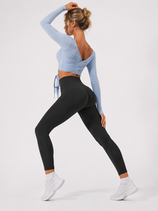 Leggings de yoga taille haute effet seconde peau, doux et mats, anti-transparence, pour femmes, personnalisables ODM/OEM, pour le fitness et la gym - Product Image 4