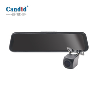 Système de vue arrière HD avec miroir 1080P Streaming Media Bluetooth Carplay Enregistrement Vue avant Vision nocturne Écran tactile