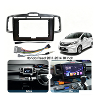 Kit radio pour voiture Android 10,1 pouces avec cadre de fixation, faisceau de câblage et garniture de montage pour tableau de bord Honda Freed 2011-2014